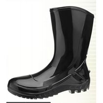 Bota Profissional PVC Preta Cano Médio Com Forro Sem Bico 110VFLEXFPR Tamanho 38 CA 42291 Marluvas