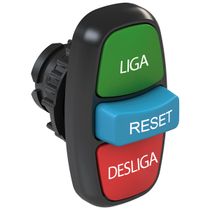 Frontal Botão Trip Verde Azul E Vermelho F22Mm Gravação Liga/Reset/Desl Pulso/So* CSW2BTF241LDR WH WEG