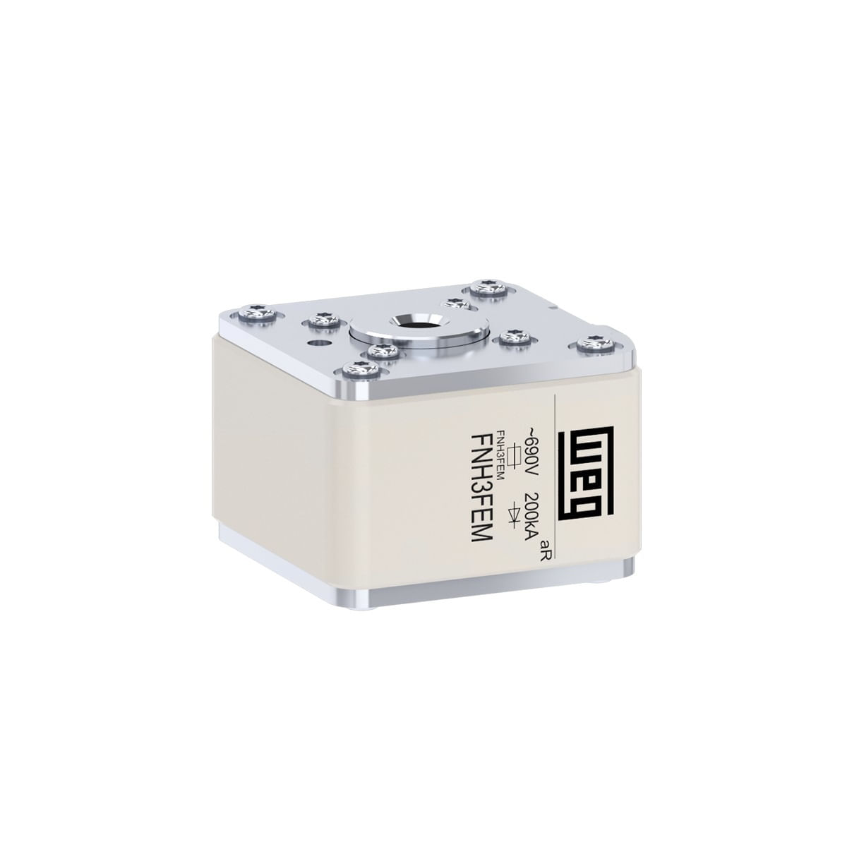 Fusivel Nh 3 690V 1400A 200Ka FNH3FEM1400YA Weg - Dimensional