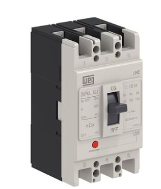 Disjuntor Caixa Moldada Tripolar Termomanético Fixo 400V 70A 20KA