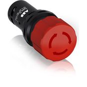Botão Cogumelo 30mm Vermelho 22mm 2NF Rotat Emergência CE3T10R02 ABB