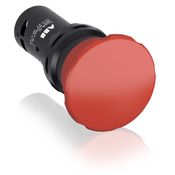 Botão Cogumelo 40mm Vermelho 22mm 1NA+1NF Impulso CPM310R11 ABB