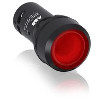 Botão Iluminado Redondo Faceado Vermelho 22mm 220V LED 1NF Impulso CP113R01 ABB