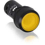 Botão Iluminado Redondo Faceado Amarelo 22mm 220V LED 1NA Impulso CP113Y10 ABB
