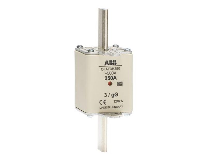 Fusivel Nh 3 Ret 500V 630A 120Ka OFAF3H630 - ABB - Dimensional