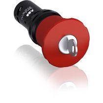 Botão Cogumelo 40mm Vermelho 22mm 1NA+1NF Retenção Emergência CE4K110R11 ABB