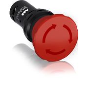 Botão Cogumelo 40mm Vermelho 22mm 2NF Retenção Emergência CE4T10R02 ABB