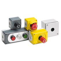 Botoeira Montada Plástico Amarelo Parad Emergência 1Bot 2NF CEPY11001 ABB