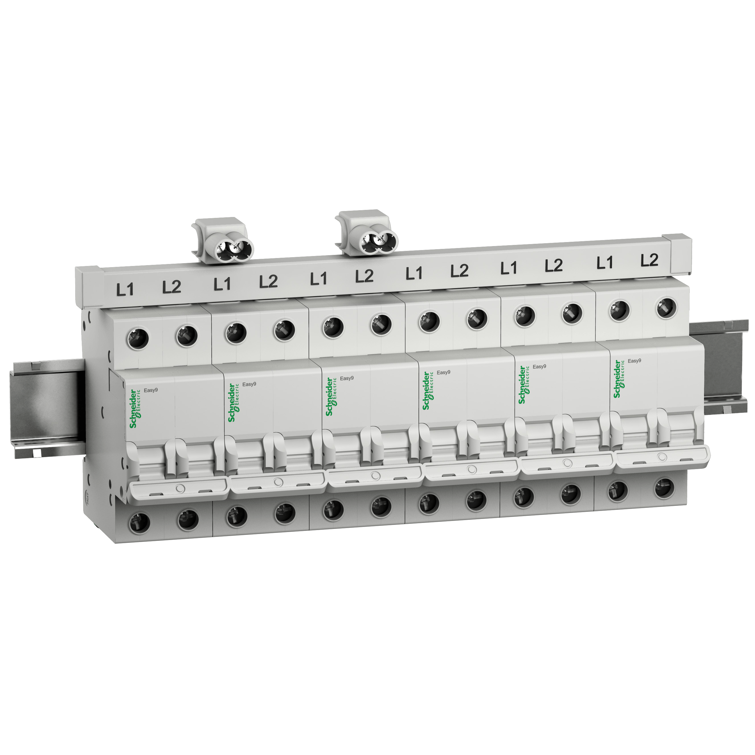yz Pente Conexão Mono 80A 57 Polos EZ9X33157 Schneider - Dimensional