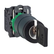 Comutador Chave 455 3 Posições Preto 22mm 45G 2Na XB5AG33 Schneider