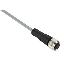 Cabo Pvc 5 Pinos C/Conector M12 Femea XZCPV1164L10 - Telemecanique