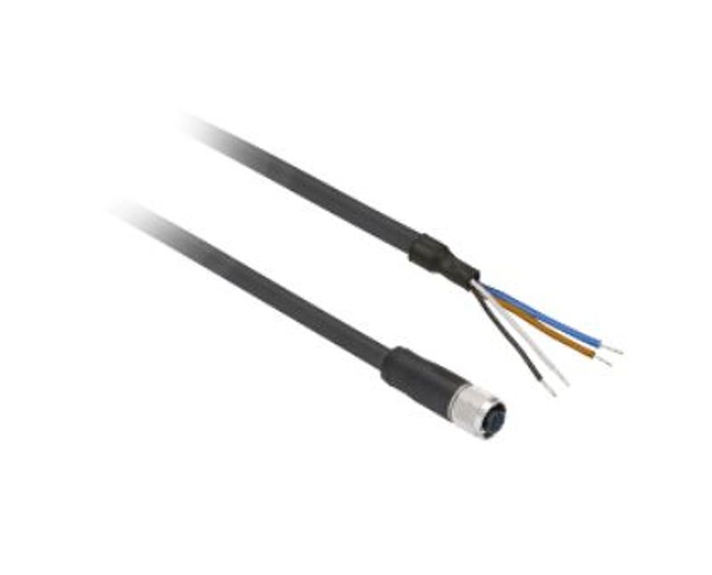 Conector Sensor Femea Reto Pu 4P M12 5M XZCP1141L5 - Schneider