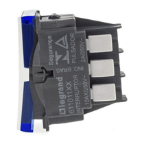 Módulo Interruptor Predial 1 Tecla Paralela Embutir 250V 10A Branca 611001BC Pial Plus +