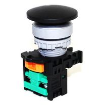 Botão Cogumelo 36mm Preto 30mm 1NA+1NF Impulso CZ33601E111 Ace Schmersal