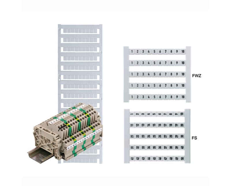 Identificador Pa Branco Numero 49 Com 50 DEKAFIX5GW49 Weidmuller Conexel | Dimensional - Visão geral do produto