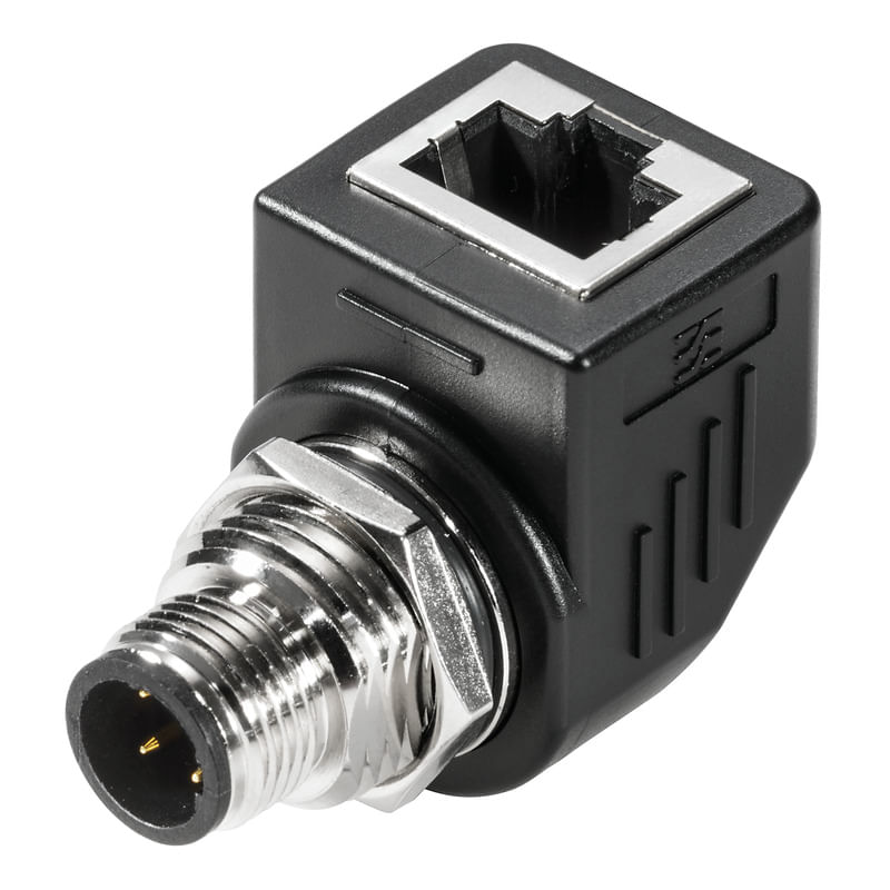 Adaptador Rj45 Rj45/M12 IEADM12DRJ45MF90 Weidmuller Conexel - Dimensional