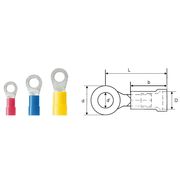 Terminal Olhal Com Isolamento F=10Mm 2,5Mm2 Azul LIR2,5M10V Weidmuller Conexel