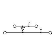 Conector Passagem Pa Bgesc Din 63Mm 1A 2,5Mm2 WDK2.51DA.1 Weidmuller Conexel