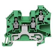 Conector Passagem Parafuso Plástico Verde E Amarelo 800V 480A 4Mm2 WPE 4/ZR Weidmuller Conexel