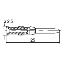 Conec Crimpador 0,5Mm2 Macho HDCCHDSM0.5AG Weidmuller Conexel