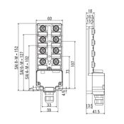 Caixa Sensores M12 Tetrapolar E=8 SAI8M4PM12 Weidmuller Conexel