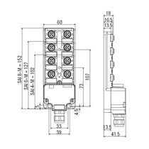 Caixa Sensores M12 Tetrapolar E=8 SAI8M4PM12 Weidmuller Conexel