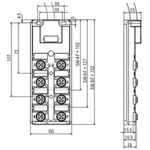 Caixa Sensores M12 Tetrapolar E=8 20M SAI8F4PPUR20M Weidmuller Conexel