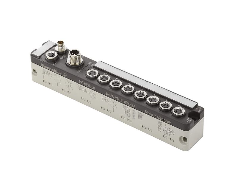 Distribuidor Sai-Au M8 Sb 8Do 2A 1938660000 SAIAUM8SB8DO2A Weidmuller Conexel | Dimensional - Visão geral do produto
