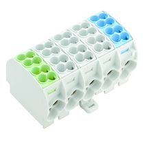 Bloco Distribuição Barra 5P 152A 1000V Az/Vd/Czcl Wpd5012X252X16 WPD5012X252X161XGN3XGY1XBL Weidmuller Conexel
