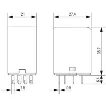 Relé Industrial Plug-In 230Vca 5A 4Rev DRM570730 Weidmuller Conexel
