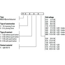Relé Industrial Plug-In 24Vcc 8A 3Na RCI424AC4 Weidmuller Conexel