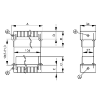 Porta Contato Fêmea 24P 16A HDCHE24FS2548 Weidmuller Conexel