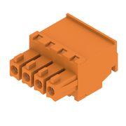 Conector Circuito Impulso Tetrapolar 300V 10A Laranja Cobre Parafuso Bcz3.8104270Sn BCZ3.8104270SNORBX Weidmuller Conexel