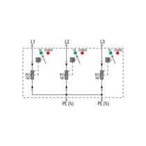 Para-Raio Distribuição 230Vac 12,5Ka Vpu I 3 VPUI3280V12,5KA Weidmuller Conexel