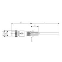 Conector Sensor Fêmea Rt/Ang M12 3Pin Pu Tripolar M12 5M Sailm12G SAILM12GM12W24L5.0U Weidmuller Conexel