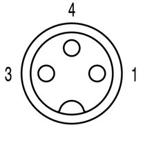 Conector Sensor Fêmea Reto M12 3Pin Pu Sem Sinalizacao Tripolar M12 SAILM12GM8G35.0U Weidmuller Conexel
