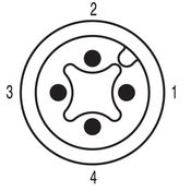Conector Sensor Fêmea Reto Pu Sem Sinalizacao Tetrapolar M12-M8 5M Sa SAILM12GM8G45.0U Weidmuller Conexel