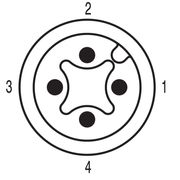 Conector Sensor Fêmea Reto Pu Sem Sinalizacao Tetrapolar M12-M8 5M Sa SAILM12GM8G45.0U Weidmuller Conexel