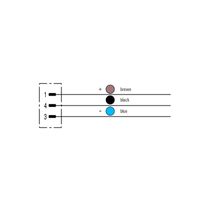Conector Sensor Macho 90Gr M12 3Pin Pu Sem Sinalizacao Tripolar M12 5M SAILM12W35.0U Weidmuller Conexel