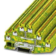 Conector Passagem Poliamida Verde/Amarelo PT1,5S3PE  Phoenix Contact