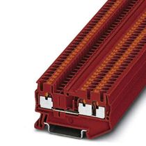 Conector Passagem Poliamida Vermelho 2,5Mm2 800V 24A 0,14 4Mm2 Preto 2,5 Twin R PT2,5TWINRD  Phoenix Contact