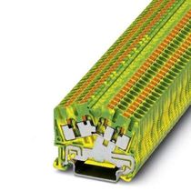 Conector Passagem Poliamida Verde/Amarelo PTS2,5QUATTROPE  Phoenix Contact