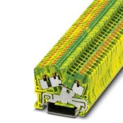 Conector Passagem Poliamida Verde/Amarelo PTS2,5TWINPE  Phoenix Contact