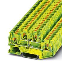 Conector Passagem Poliamida Verde/Amarelo PTTB4PE  Phoenix Contact