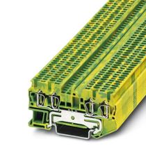 Conector Passagem Poliamida Verde/Amarelo ST1,5QUATTROPE  Phoenix Contact