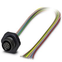 Conector Sensor Fêmea Parede Tpe 8 Polos M12 0,5M Saccdsim12Fs8C SACCDSIM12FS8CONPG90,5P Phoenix Contact