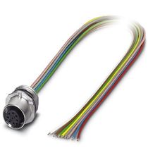 Conector Sensor Fêmea Reto 8 Polos M12 0,5M SACCEFS8CONM160,5SCO Phoenix Contact
