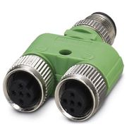 Conector Sensor Macho e Fêmea Y Pu Tetrapolar M12 SAC3PM12Y2XM12FSBPE Phoenix Contact