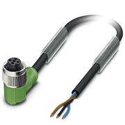 Conector Sensor Fêmea Ang Pu Tripolar M12 3M SAC3P3,0PURM12FR Phoenix Contact