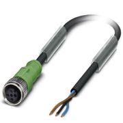 Conector Sensor Fêmea Reto Pu Tripolar M12 3M SAC3P3,0PURM12FS Phoenix Contact